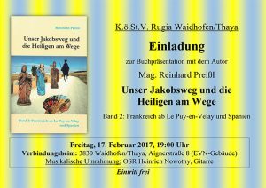 Buchpräsentation Unser Jakobsweg und die Heiligen am Wege Band 2